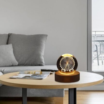 Bola Mágica Cristal 3D Led Luz De Noche USB Atracción