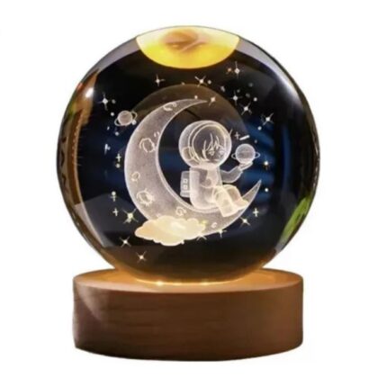 Bola Mágica Cristal 3D Led Luz De Noche USB Astronauta 1 Grande
