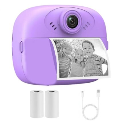 Cámara de Impresión Instantánea Infantil Portátil Lila