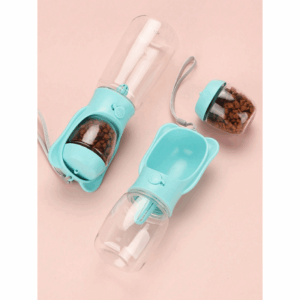 Dispenser Agua y Comida Para Mascotas 350ml TURQUESA