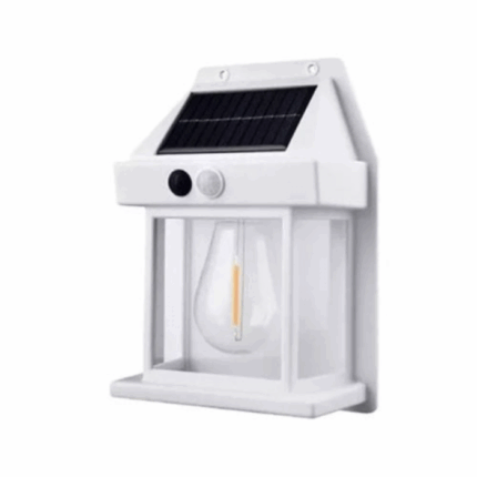 Farol Solar Recargable Con Sensor BLANCO